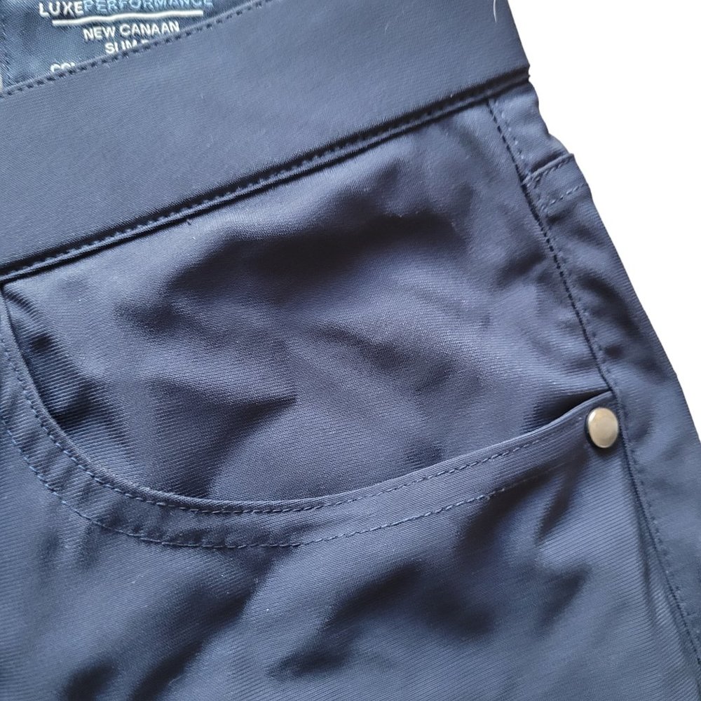 Tailor Vintage Men's 32x30 Performance Tech Pants Navy Canaan Slim Fit $108 - Picture 4 of 12